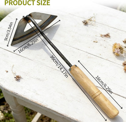 Kana Hoe 217 Japanese Garden Tool - Hand Hoe/Sickle is Perfect for Weeding and Cultivating. The Blade Edge is Very Sharp., Beige-020