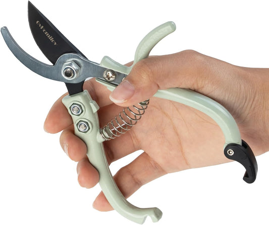 Q-Shaped Lightweight Gardening Pruning Shears for Plant & Tree Trimming