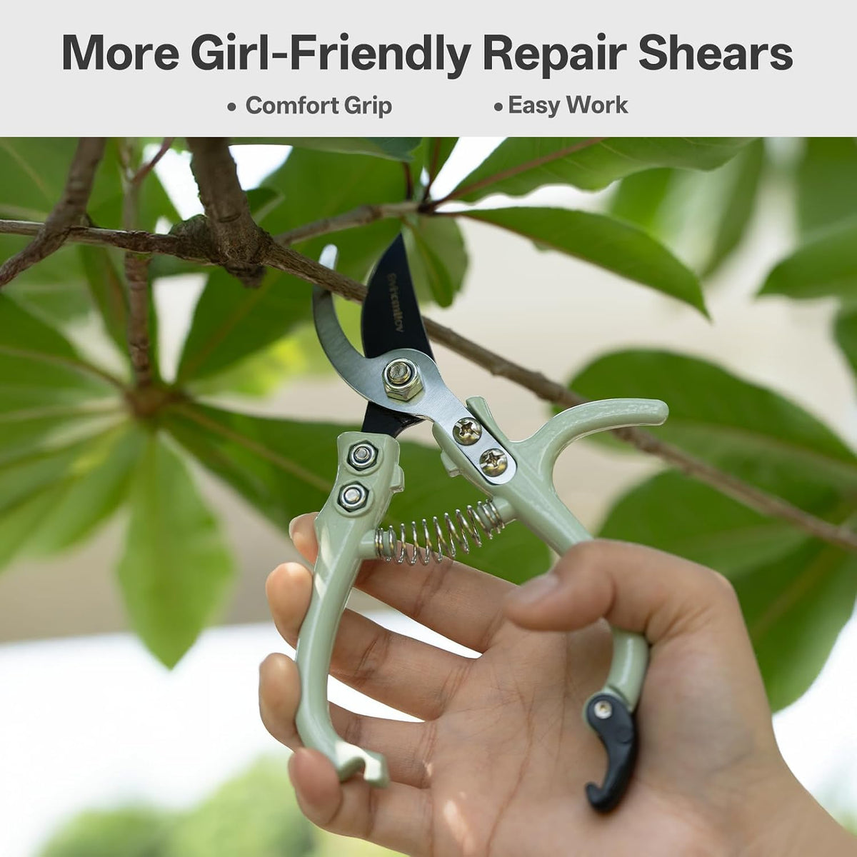 Q-Shaped Lightweight Gardening Pruning Shears for Plant & Tree Trimming