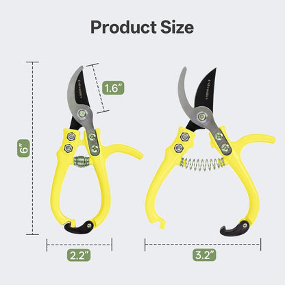 Q-Shaped Lightweight Gardening Pruning Shears for Plant & Tree Trimming
