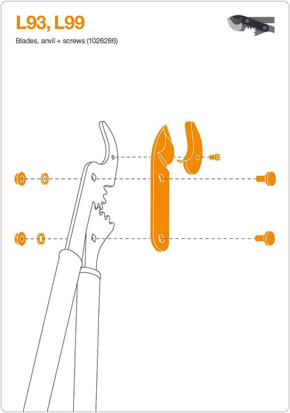 Original replacement blade and screws