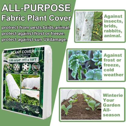Plant Covers Freeze Protection 10×33ft Row Cover Against Frost Snow
