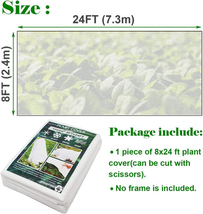 Plant Covers Freeze Protection 10×33ft Row Cover Against Frost Snow