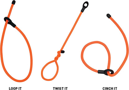 Gear Tie Loopable, Reusable Cable Tie, 18 Inch, Orange, 2 Pack