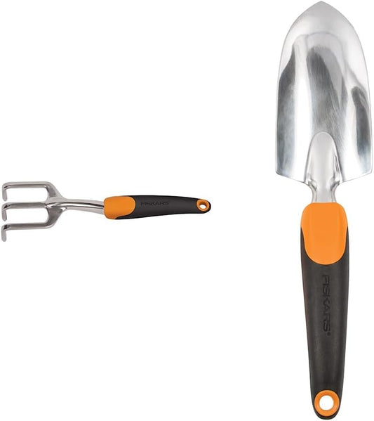 384240-1001 384240-1007 Cultivator, Multicolor & Ergo Gardening Hand Trowel - Ergonomic Handle Design with Hang Hole - Heavy Duty Garden Tool for Digging, Garden Edging, and Weed Removal
