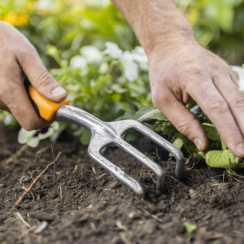 384240-1001 384240-1007 Cultivator, Multicolor & Ergo Gardening Hand Trowel - Ergonomic Handle Design with Hang Hole - Heavy Duty Garden Tool for Digging, Garden Edging, and Weed Removal