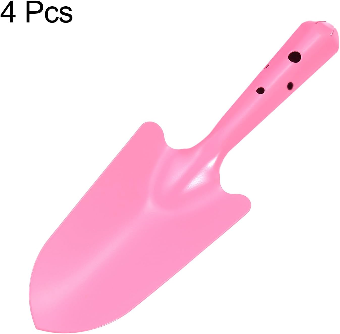 4pcs Mini Colorful Metal Hand Shovel 11" x 3" Digging Trowel Set Transplanting Garden Tools for Flower Soil Digging Planting Weeding Transplanting Garden, Pink