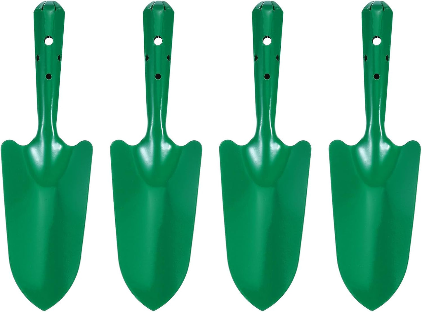 4pcs Mini Colorful Metal Hand Shovel 11" x 3" Digging Trowel Set Transplanting Garden Tools for Flower Soil Digging Planting Weeding Transplanting Garden, Pink