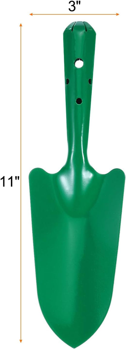 4pcs Mini Colorful Metal Hand Shovel 11" x 3" Digging Trowel Set Transplanting Garden Tools for Flower Soil Digging Planting Weeding Transplanting Garden, Pink