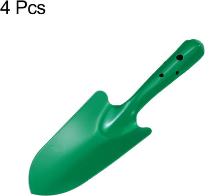 4pcs Mini Colorful Metal Hand Shovel 11" x 3" Digging Trowel Set Transplanting Garden Tools for Flower Soil Digging Planting Weeding Transplanting Garden, Pink