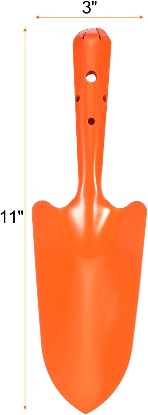 4pcs Mini Colorful Metal Hand Shovel 11" x 3" Digging Trowel Set Transplanting Garden Tools for Flower Soil Digging Planting Weeding Transplanting Garden, Pink