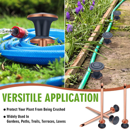 5 Pcs Garden Hose Guide Stake 17 Inch Heavy Duty Decorative Metal Water Hose Guide Stake for Garden, Lawn, Plants and Flower Beds