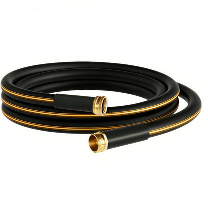 Atlantic Female to Female Heavy Duty Garden Hose 5/8 Inch x 2 ft Black Water Hose Short Connection Leader Hose 2 Foot - Colors B