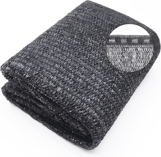 Cool Area 55% 6.5x10ft Sunblock Shade Cloth Cover Mesh UV Resistant Net for Garden Flower Plant Greenhouse, Black