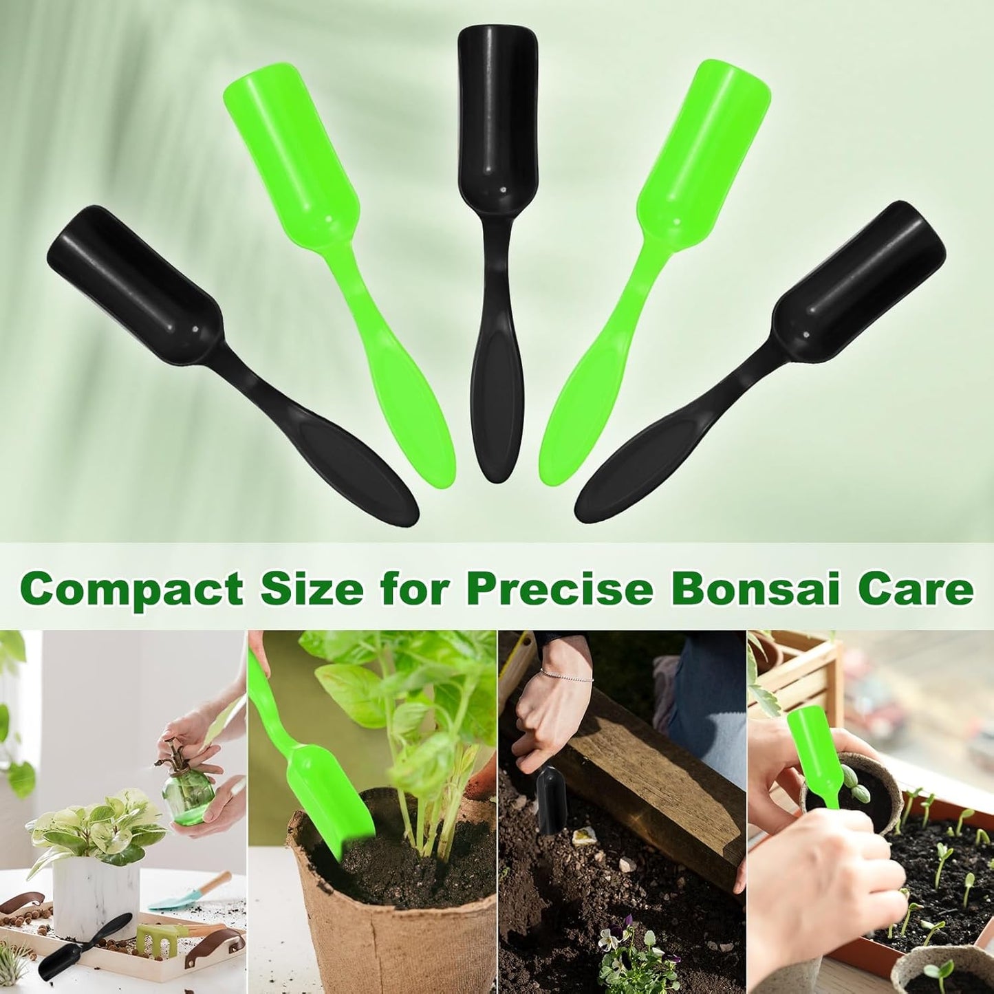 M METERXITY 20-Pack Mini Gardening Shovel Spoons, Plastic Garden Soil Scoops for Cultivation Digging Transplanting/Flower Planting/Plant Succulent, Colorful Small Gardening Tools [Multicolor]