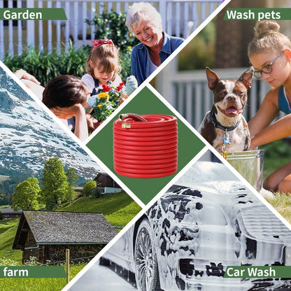Guitrees Leader Garden Hose 10ft x 5/8", Heavy Duty Short Water Hose, Female to Female Fittings, Five Layered Braiding for Durability, 1000PSI Burst, 300PSI Working (Black) - Colors A