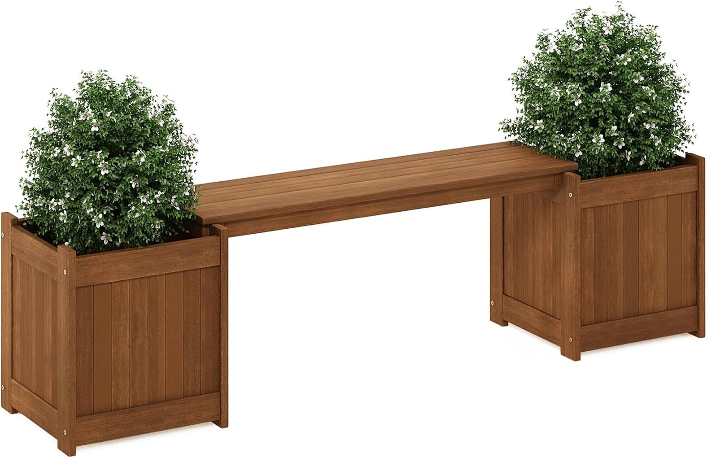 Furinno FG17478 Tioman Outdoor Patio Furniture Hardwood Potting Bench, Natural