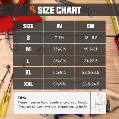 Work Gloves for Men & Women, Utility Mechanic Working Gloves Touch Screen, Flexible Gardening Gloves for Yard