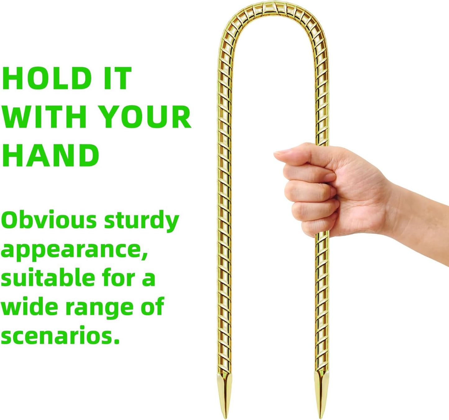 11 Pack Ground Garden Rebar Stakes Rebar 12 Inch Anti-Rust Galvanized Steel U Shape Hook Heavy Duty Ground Anchors for Tents, Position Kits,Fences, and Trampolines Landscape Fabric