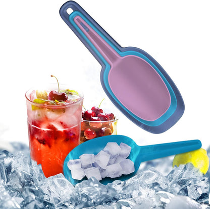 Flour Scoop Set of 3 for Canisters, Ice, Popcorn, Pet Food, Dry Goods, Coffee Beans, Candy - Plastic Scoops 1.7/3.4/5.1 oz