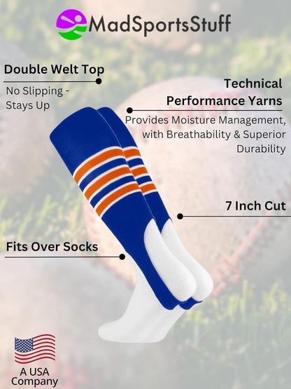 MadSportsStuff Baseball Stirrups Softball Stirrups with Stripes for Boys Girls Men Women Pattern B 3 Stripe