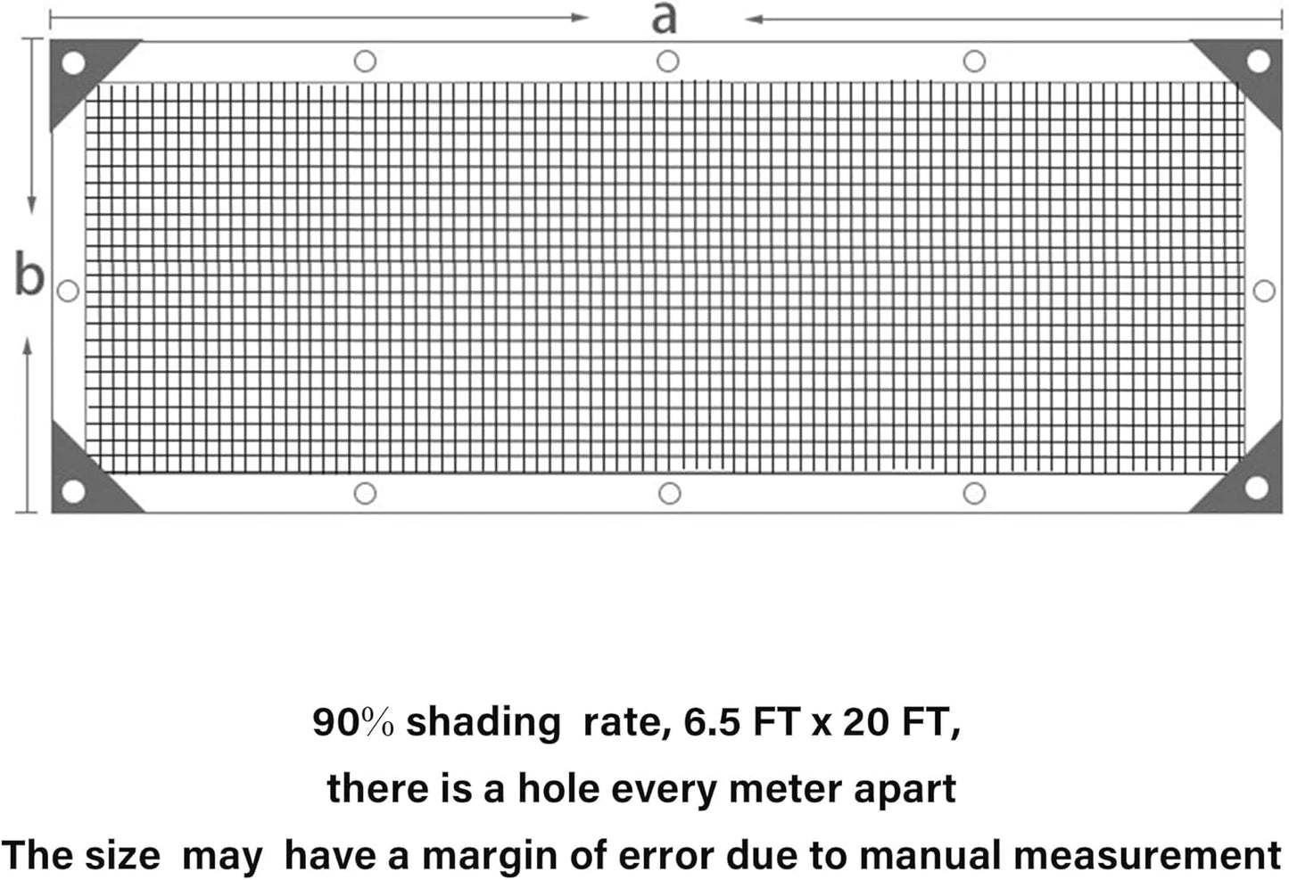 winemana 70% Shade Cloth 10x20 FT - Durable UV Blocking Mesh Tarp for Garden, Patio, Greenhouse & Chicken Coop - Sun Shade Cover with Grommets for Plants, Dog Kennel, Outdoor Use