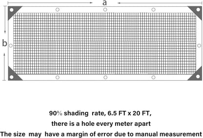 winemana 70% Shade Cloth 10x20 FT - Durable UV Blocking Mesh Tarp for Garden, Patio, Greenhouse & Chicken Coop - Sun Shade Cover with Grommets for Plants, Dog Kennel, Outdoor Use
