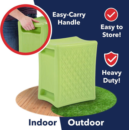 Simplay3 Handy Home 3-Level Heavy Duty Work/Garden Seat - 12" x 15" x 9" - Gray, Made in USA
