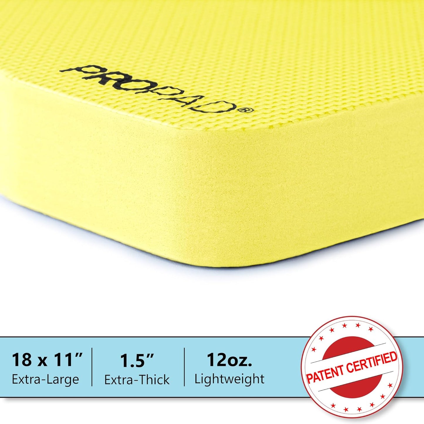 Thick Kneeling Pad, Garden Kneeler for Gardening, Bath Kneeler for Baby Bath, Kneeling Mat for Exercise & Yoga, Knee Pad for Work, Floor Foam Pad, Extra Large (XL) 18 x 11 x 1.5 Inches, Black