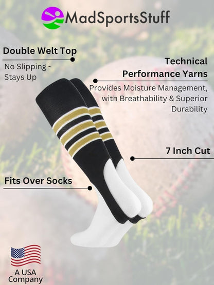 MadSportsStuff Baseball Stirrups Softball Stirrups with Stripes for Boys Girls Men Women Pattern B 3 Stripe