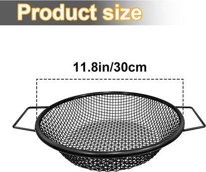 2PCS Soil Sifter for Gardening, Rock Sifter for 5 Gallon Bucket,Compost Sifter Dirt Sifter,Captures Dirt Rocks Sawdust Black Handle Upgrade Version