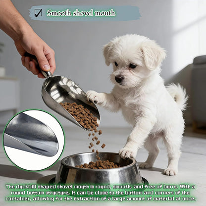 2-Pack Heavy Duty Ice Scoop, 12oz Commercial Grade Cast Aluminum Kitchen Scoop with Ergonomic S-Handle, Rust-Proof Scooper for Ice, Candy, Popcorn, Coffee Beans, Flour, Pet Food & Dry Goods