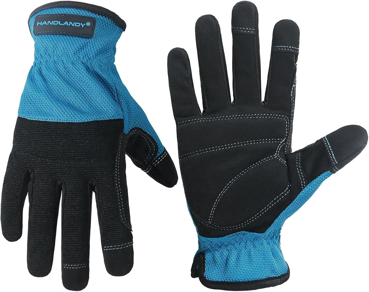 Work Gloves for Men & Women, Utility Mechanic Working Gloves Touch Screen, Flexible Gardening Gloves for Yard