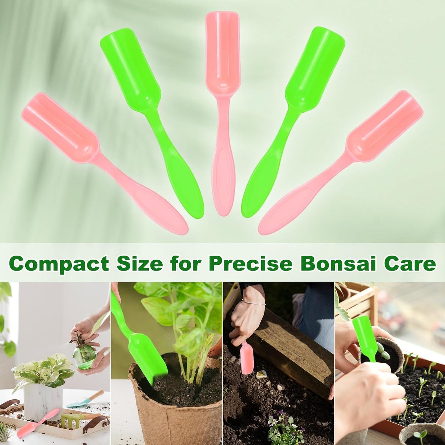 M METERXITY 20-Pack Mini Gardening Shovel Spoons, Plastic Garden Soil Scoops for Cultivation Digging Transplanting/Flower Planting/Plant Succulent, Colorful Small Gardening Tools [Multicolor]