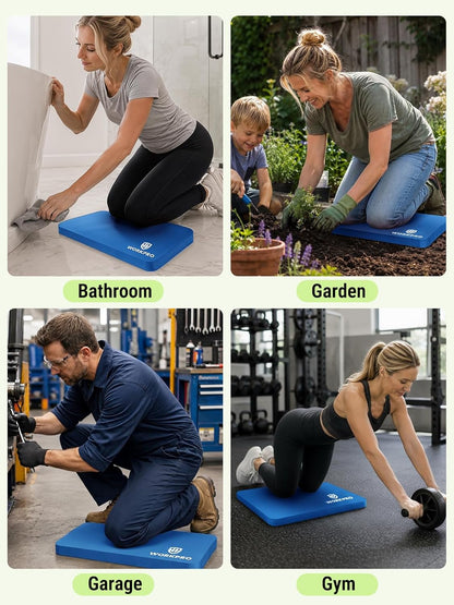 WORKPRO Extra Thick Kneeling Pad, Soft NBR Foam Cushioning for Knee, Large Foam Kneeler Mat for Gardening, Bathing Baby, Exercise, Workout Supplies, 17.5 x 11 x 1.5 in, Black