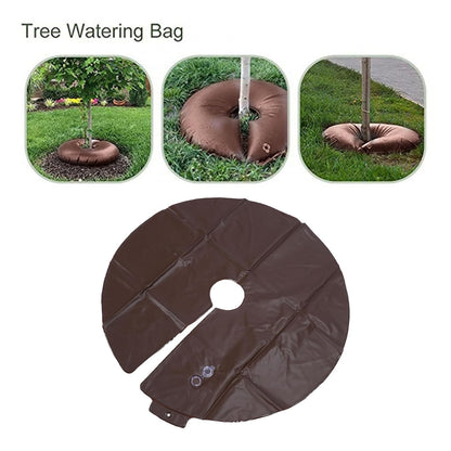 Tree Watering Ring, 10 Gallon Reusable PVC Tree Watering Bags Drip Irrigation Water Pouch Gardening Tools for Landscaping, Newly Planted (Green)