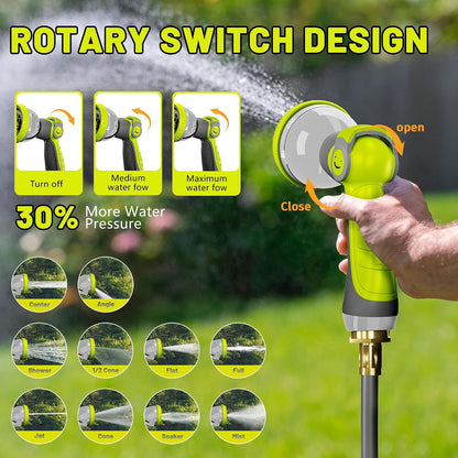 75 FT 5/8" Retractable Garden Hose Reel, Wall Mount