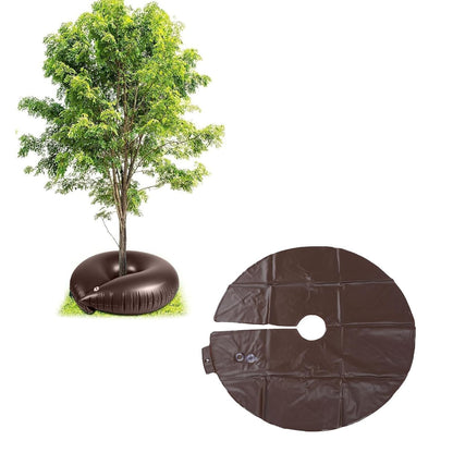 Tree Watering Ring, 10 Gallon Reusable PVC Tree Watering Bags Drip Irrigation Water Pouch Gardening Tools for Landscaping, Newly Planted (Green)