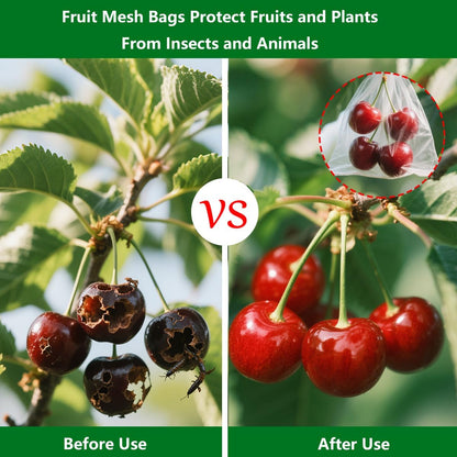 Belit 10Pcs 23.6"x15.7" Garden Netting pest Barrier Tomatoes Protection Bags Large Size Nylon Mesh Reusable Fruit Bags for Protecting Fruits Vegetables