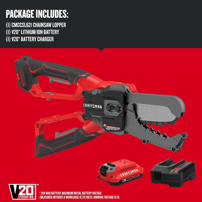 CRAFTSMAN V20 Cordless Lopper, 6 inch, Bare Tool Only (CMCCSL621B)
