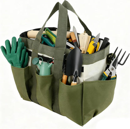 Garden Tool Holder Bag With 8 Pockets, Elastic Straps, And Sturdy Handles, Heavy-Duty Oxford Organizer Keeps Gardening Tools Neat And Accessible, Ideal for Men And Women (1 PC)