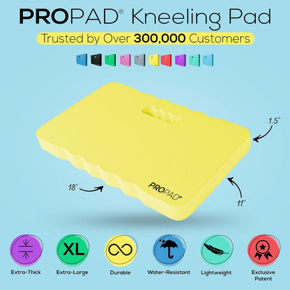 Thick Kneeling Pad, Garden Kneeler for Gardening, Bath Kneeler for Baby Bath, Kneeling Mat for Exercise & Yoga, Knee Pad for Work, Floor Foam Pad, Extra Large (XL) 18 x 11 x 1.5 Inches, Black