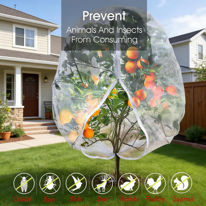 Fruit Tree Netting, Plant Protection Cover for Garden Trees and Shrubs (2pcs 3.9 * 5.2FT)