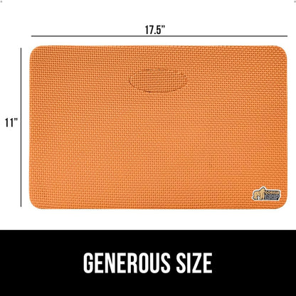 GORILLA GRIP® Extra Thick Patent Pending Supportive Foam Kneeling Pad, Large Cushion Knee Pads for Gardening, Baby Bath Time, Dirt and Water Resistant, Workout and Garden Supplies, 17.5x11, Black