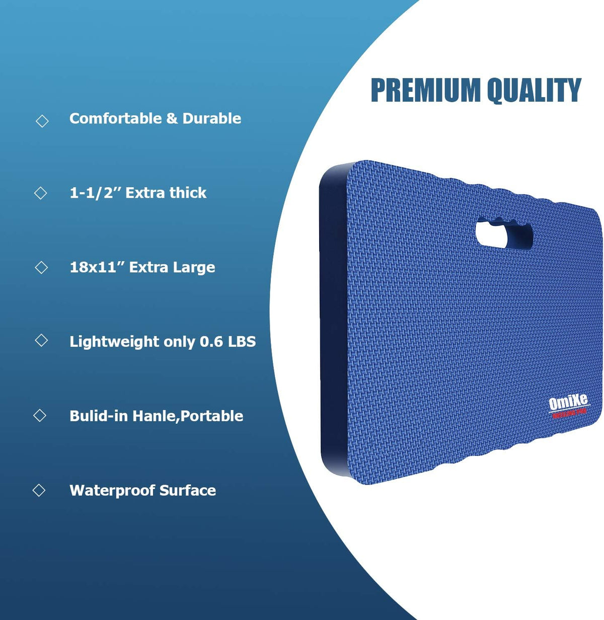 Comfy Extra Large Thick Waterproof Gardening Kneeling Pad Foam Kneeler Mat Garden Knee Pad Cushion for Gardening Planting Yard Work Prayer Yoga Mechanic Workout Baby Bath