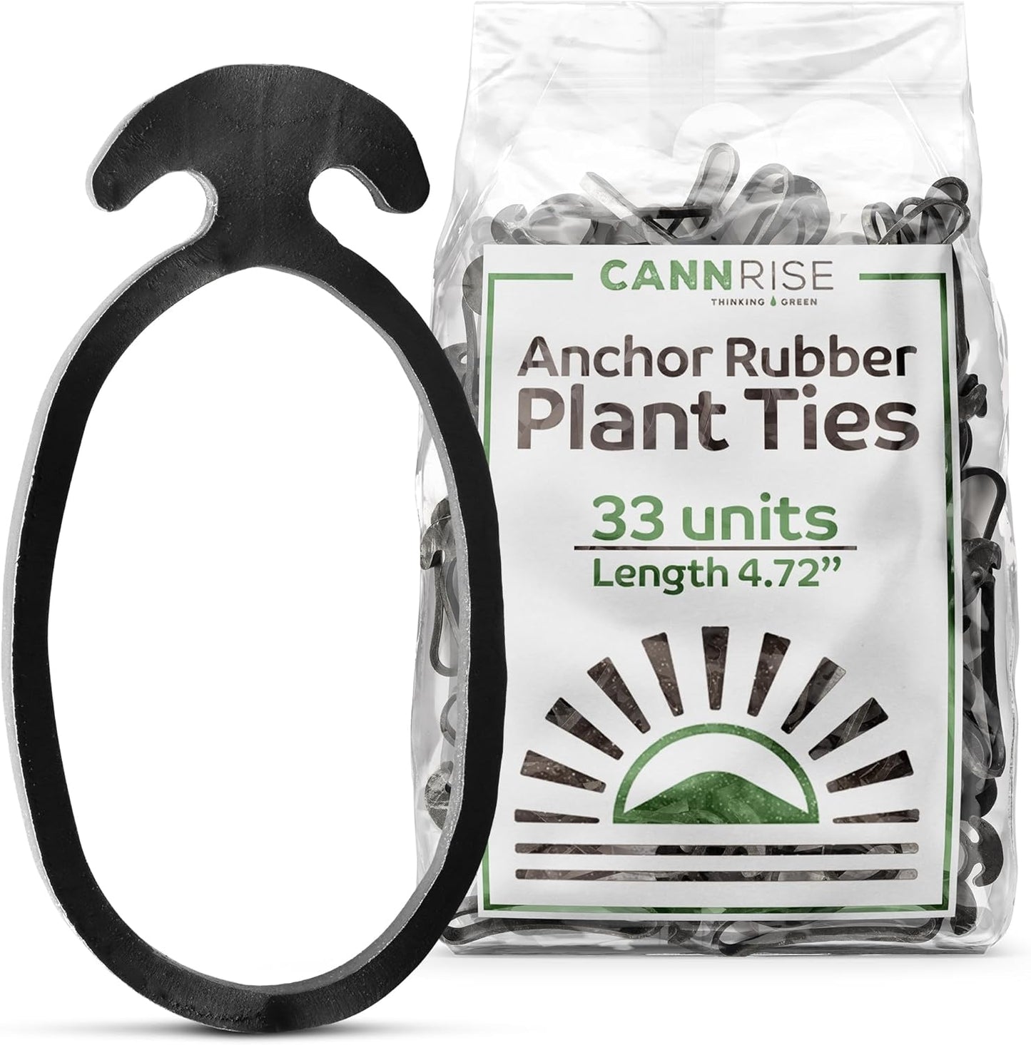 Anchor Bands for Trellising – 70-Pack 8 cm/3.14 in Rubber Vine Ties, UV-Protected Bands: Grapevines, Trees & Climbing Plants – Tool-Free Loop-and-Anchor Design for Install, Weatherproof