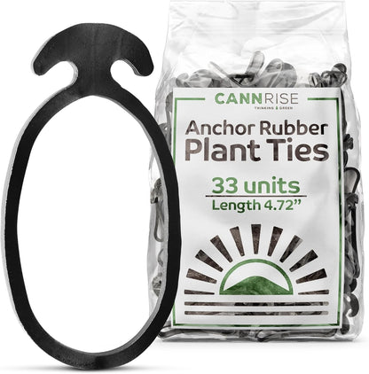 Anchor Bands for Trellising – 70-Pack 8 cm/3.14 in Rubber Vine Ties, UV-Protected Bands: Grapevines, Trees & Climbing Plants – Tool-Free Loop-and-Anchor Design for Install, Weatherproof