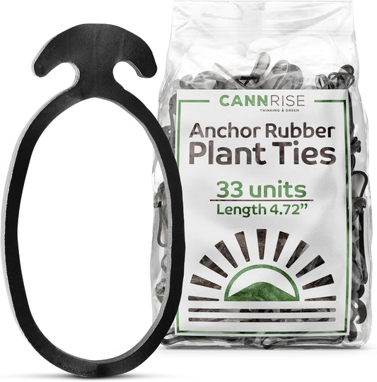 Anchor Bands for Trellising – 70-Pack 8 cm/3.14 in Rubber Vine Ties, UV-Protected Bands: Grapevines, Trees & Climbing Plants – Tool-Free Loop-and-Anchor Design for Install, Weatherproof