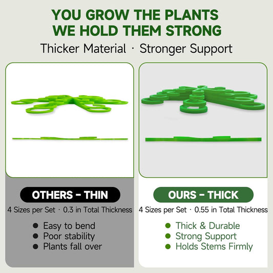 8pcs Plant Stem Support, Plant Support for Indoor Plants, 4 Sizes Climbing Houseplant Stem Holders, Reusable Plant Stabilizer, Indoor Plants Accessories