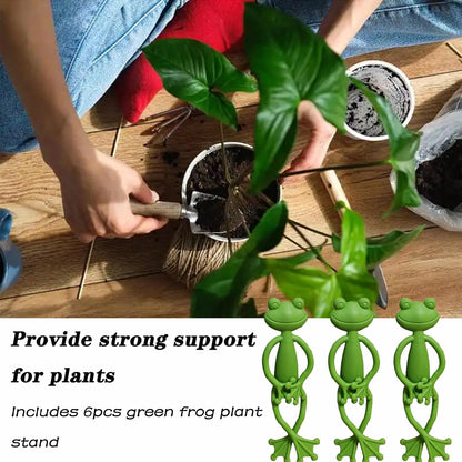 YVPSI 6pcs Frog Plant Stand Holder Support Frog Plant Holder Plant Propagation Buddy Climbing Fixture Clips Garden Clips for Indoor Outdoor Potted Climbing Plants Accessories
